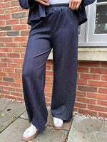 Denim Style Pinstripe Trousers Geri